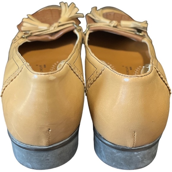 Lea Foscati Brown Leather Tassle Oxford Flats Loafers Made In Italy 38 US 7.5 - Picture 8 of 8